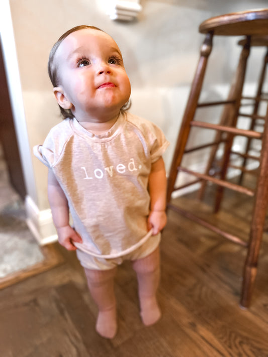 "Loved" Oatmeal Tee