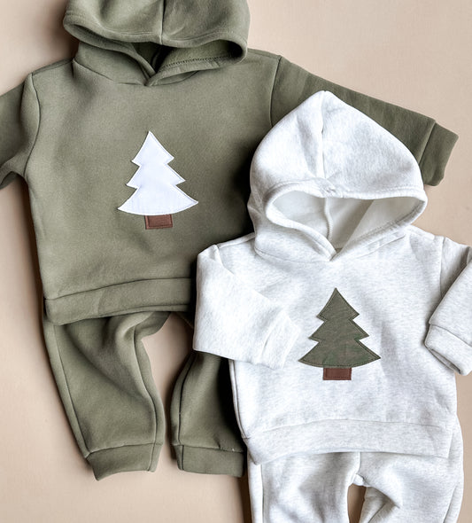 Forest Fleece Two-Piece Set - Pine