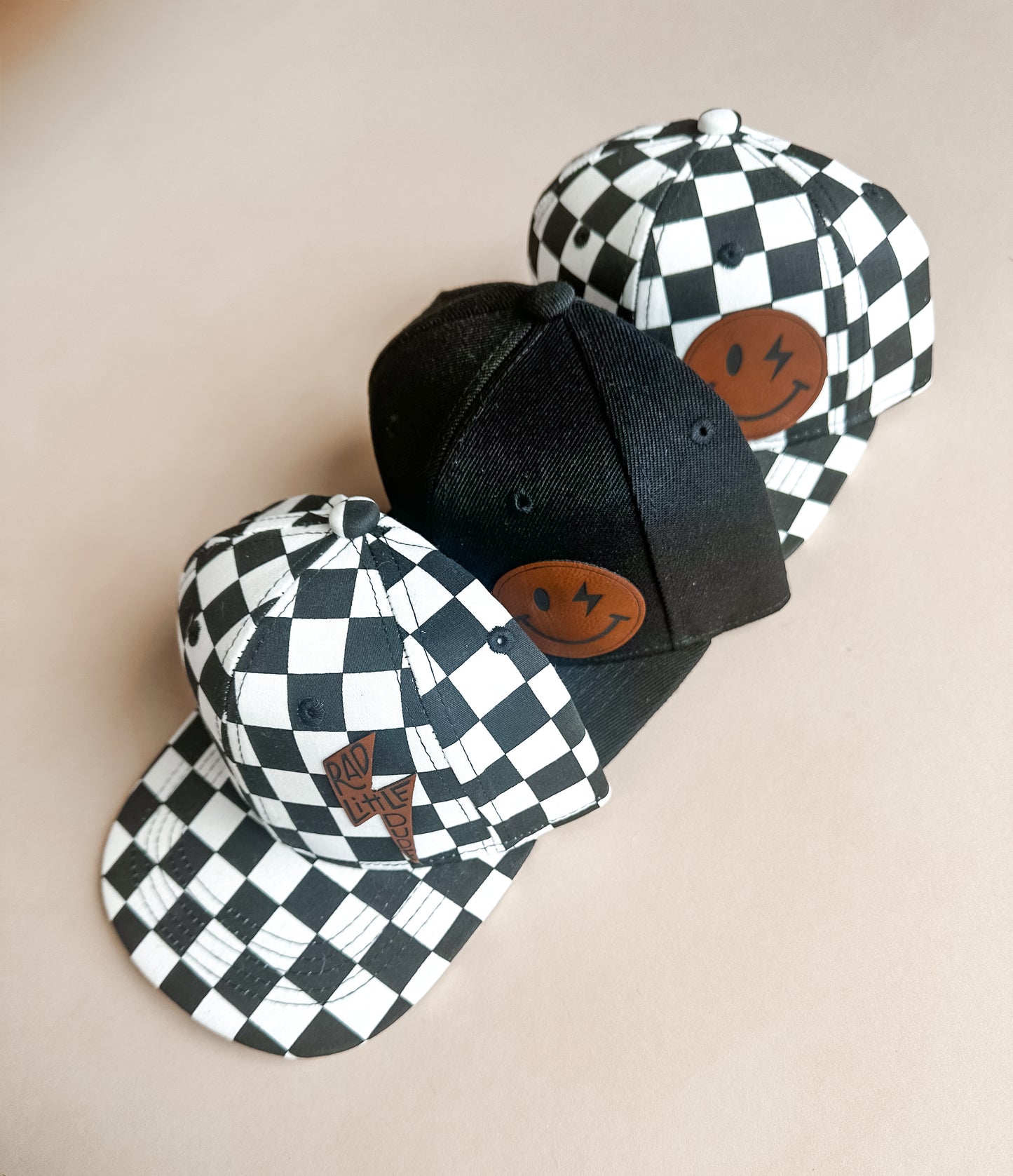 Checkered Snapback: Smiley