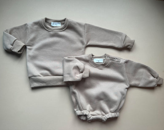 Solid Sweatshirt - Taupe