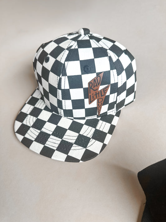 Checkered Snapback: Rad Little Dude