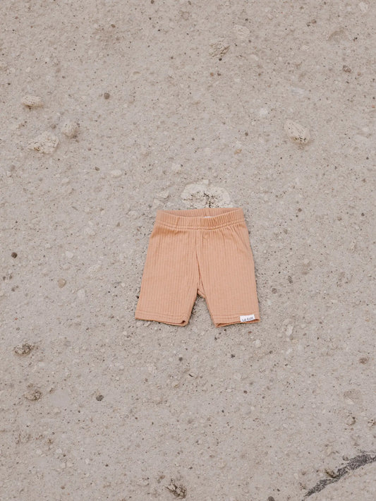 Ribbed Bike Short - Clay