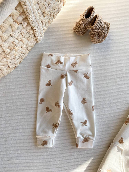 Baby leggings / teddy bear