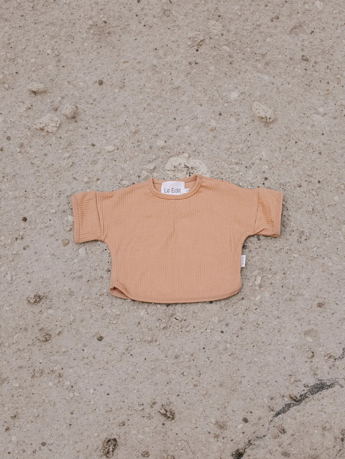 Ribbed Tee - Clay