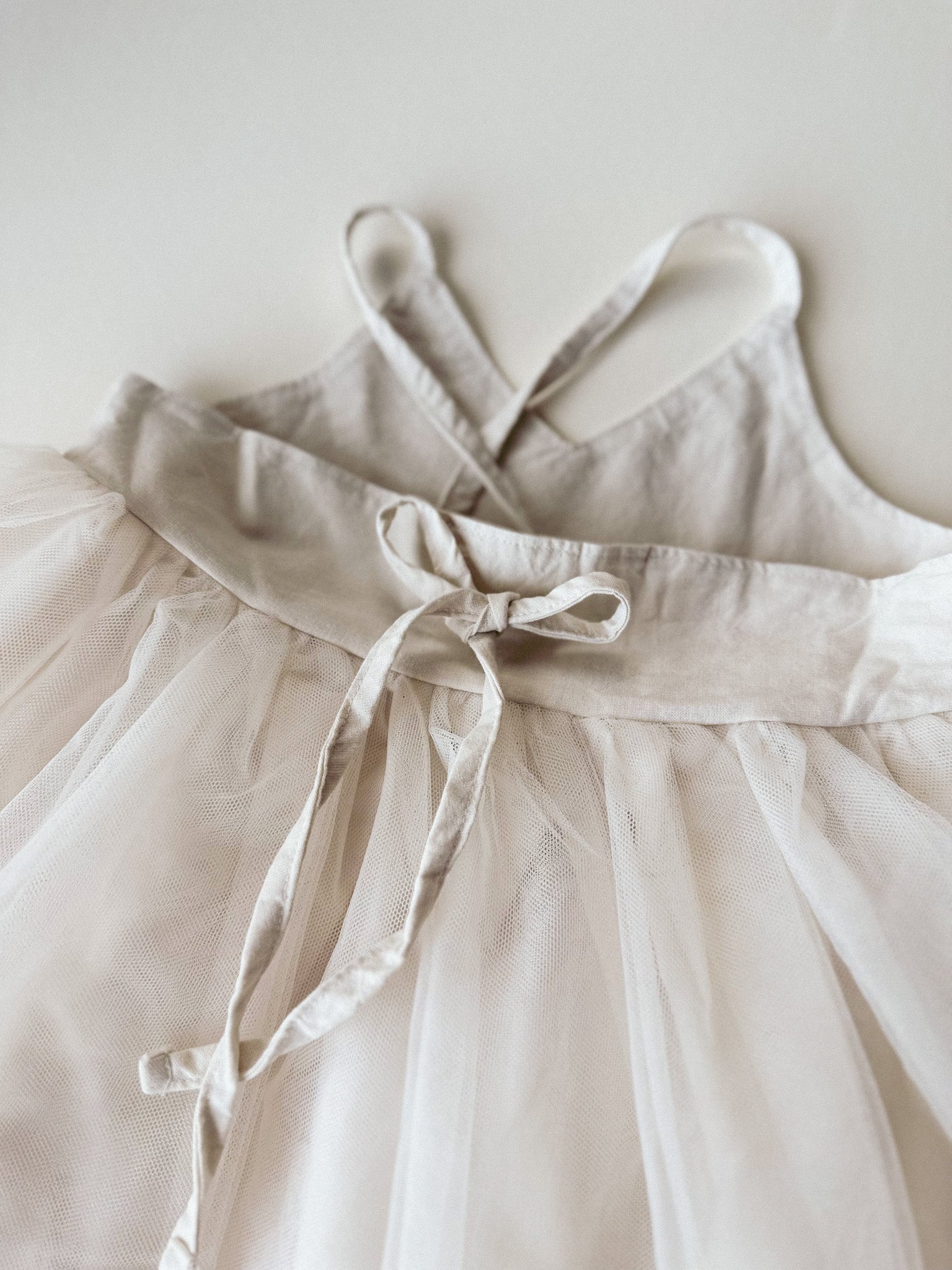 White Aspen Tulle Bow Dress 