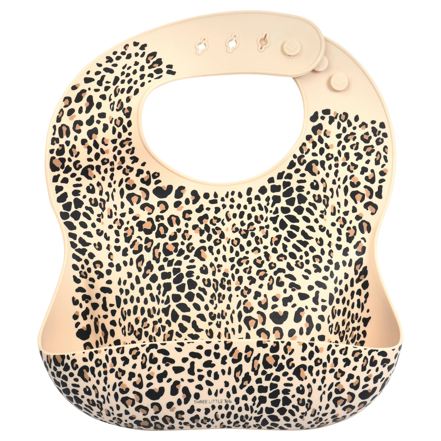 Silicone Crumb-Catcher Bib - Leopard