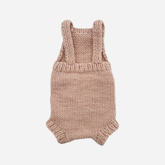 Hand-Knit Romper - Dusty Pink