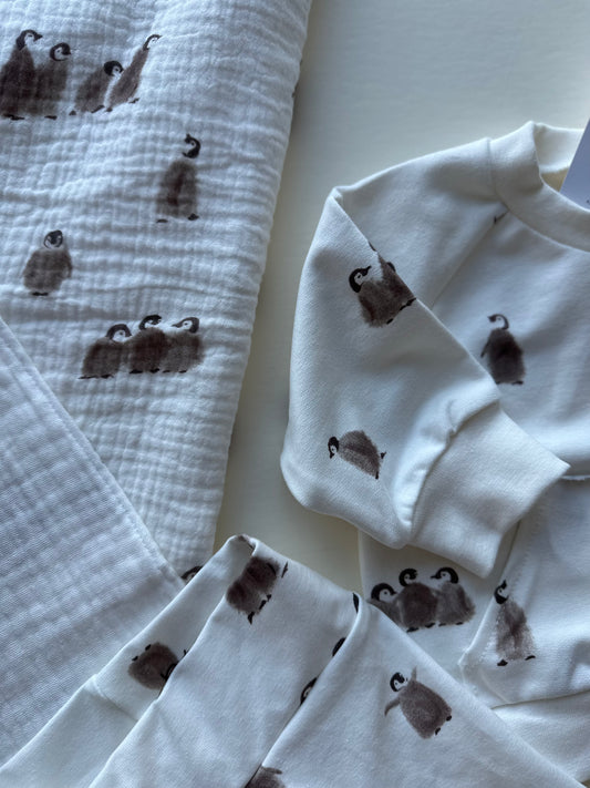 Baby Penguins Printed Cotton Sweatshirt