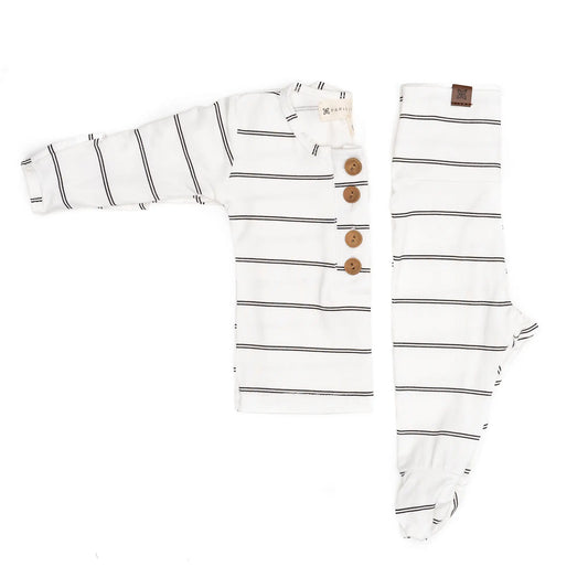 Top & Bottom Baby Lounge Set - Striped